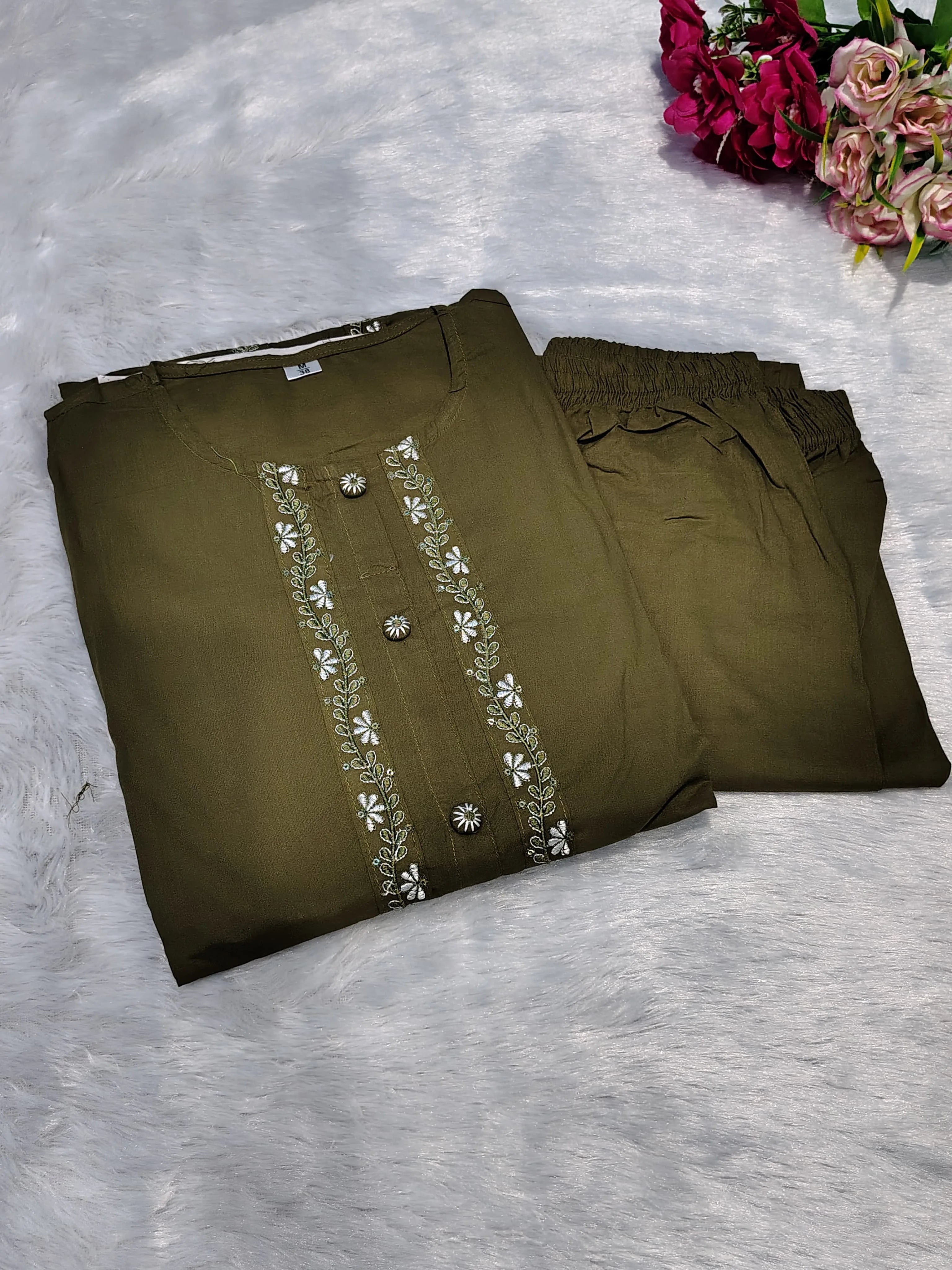 Mul mul cotton Top bottom set