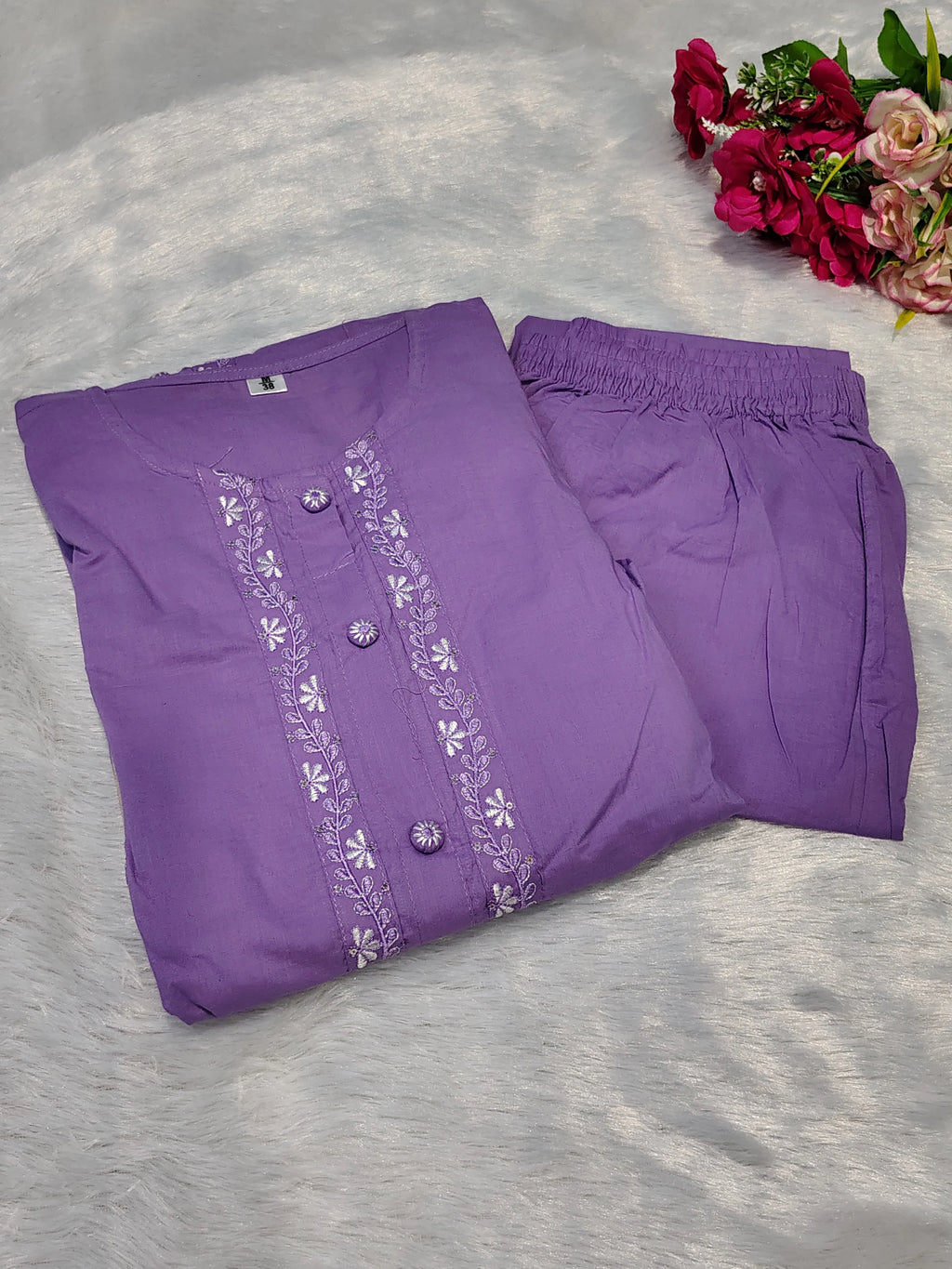 Mul mul cotton top bottom set