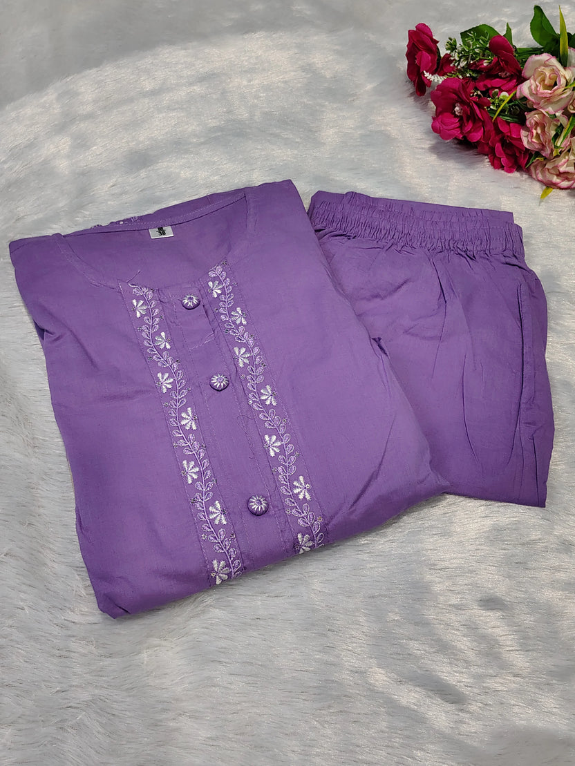 Mul mul cotton top bottom set