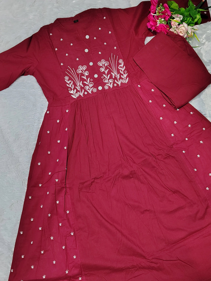 Cotton top bottom set
