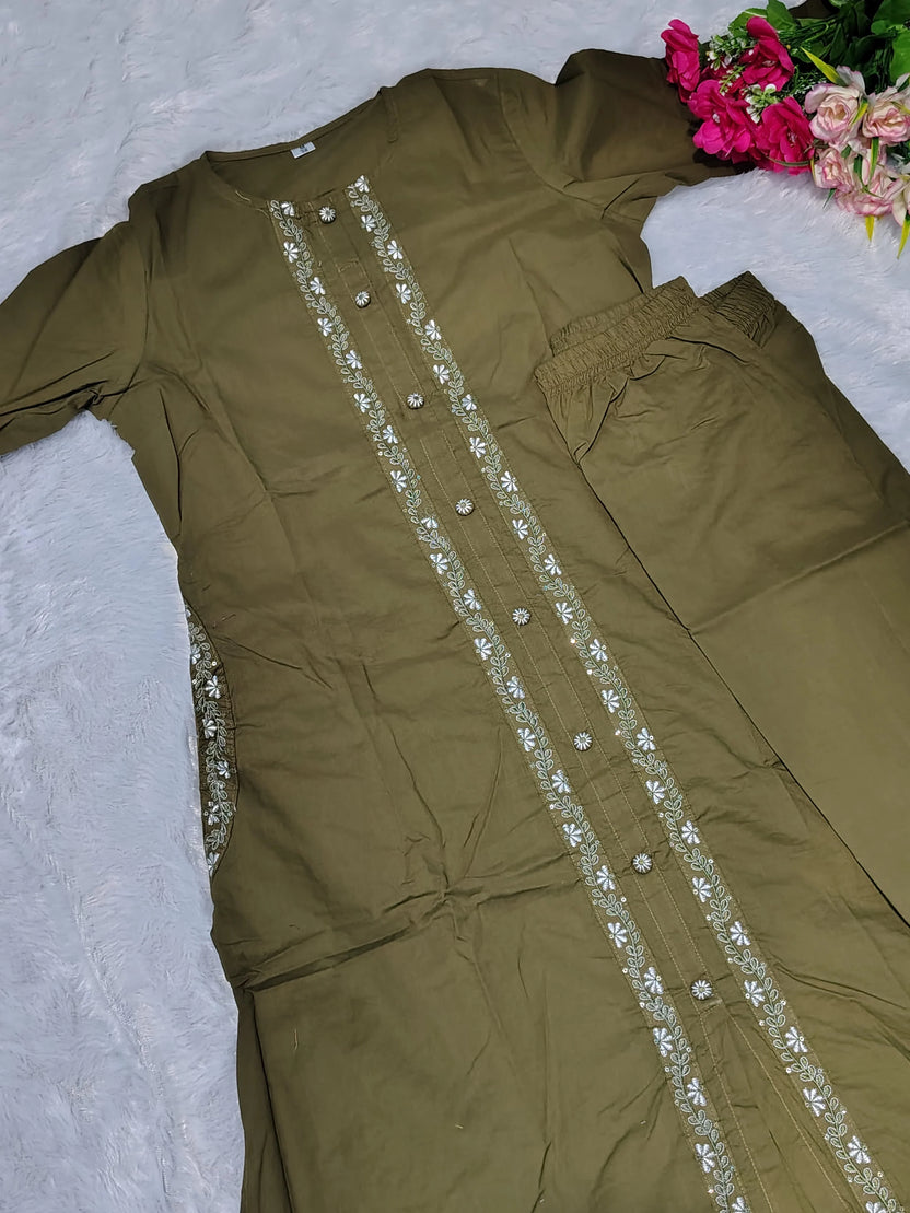 Mul mul cotton Top bottom set