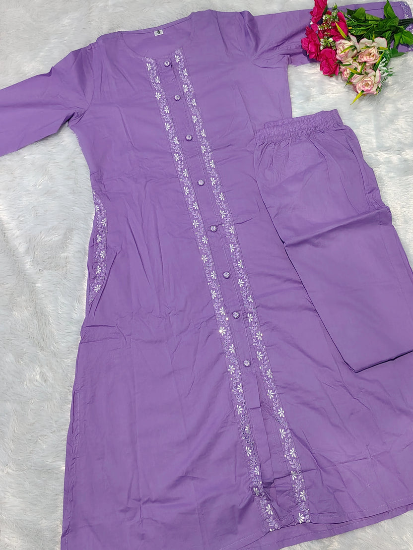 Mul mul cotton top bottom set