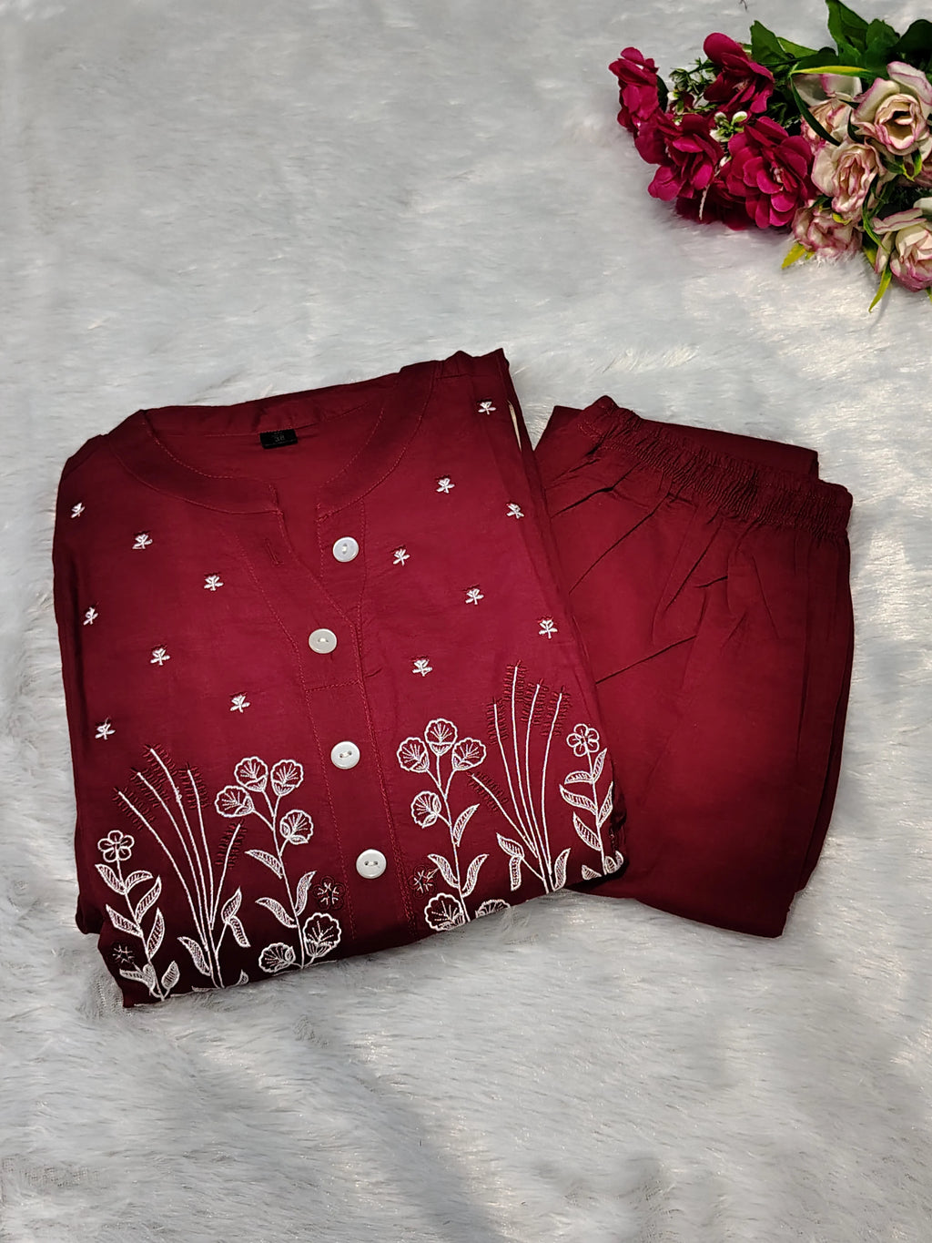 Cotton top bottom set